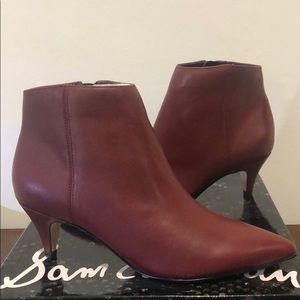 NWOT Beet Red Sam Edelman Ankle Boot